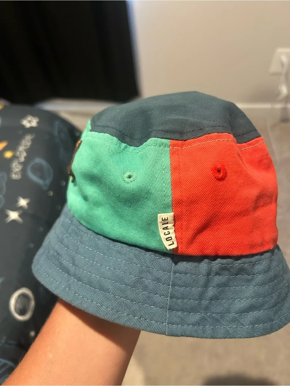 Steamboat Kids Two-Tone Green and Teal Bucket Hat